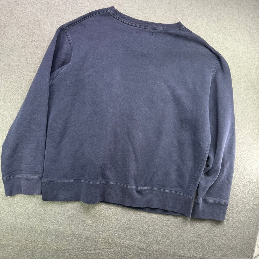 Vintage Polo Ralph Lauren Sweatshirt Men XL Navy Blue 90s Pullover V Stitch - Picture 3 of 8